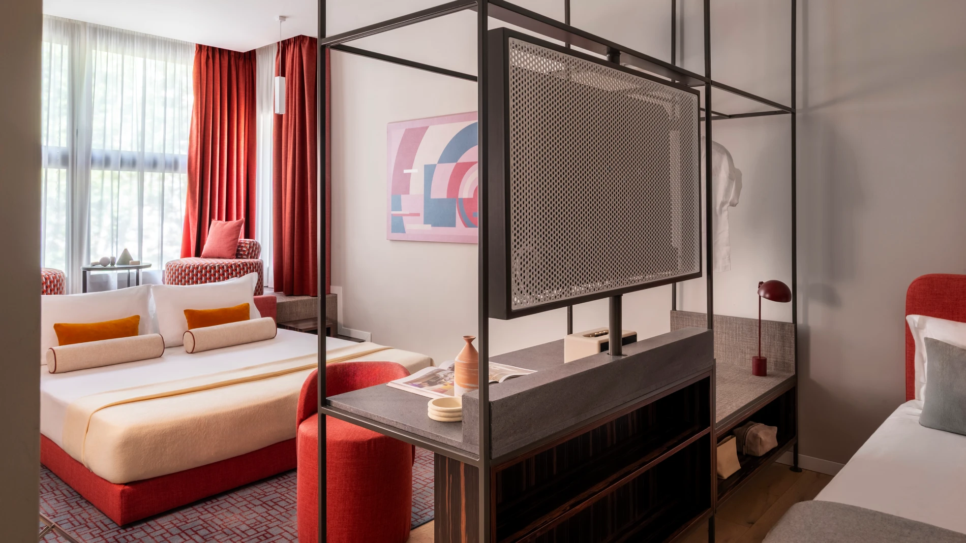 Room with separated double and single beds - Parioli Cube Hotel, BZAR hotels in Rome